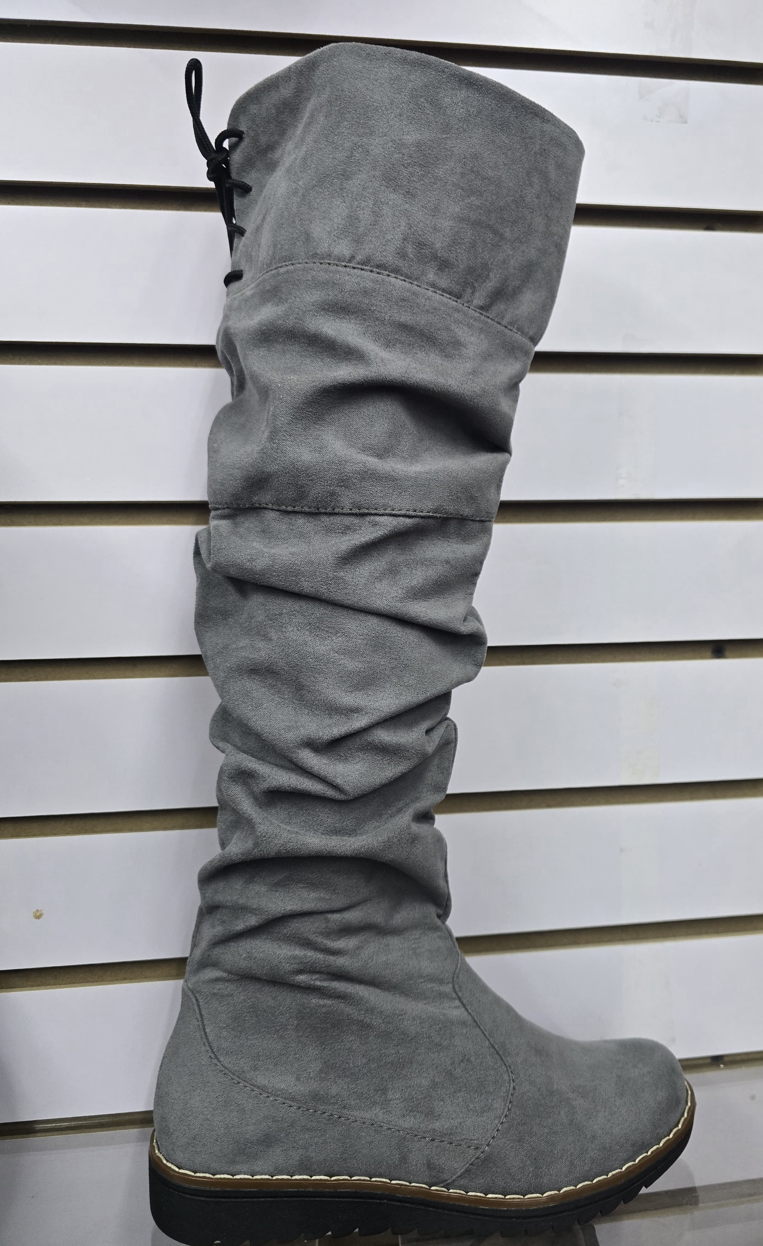 Botas Plana Arrugado